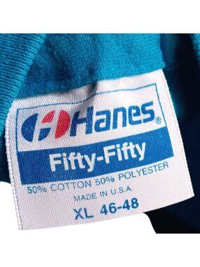 T-shirt Single Stitch XL Vintage Mens Nebraska Centennial Blue Hanes 1990's  USA